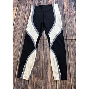 Lululemon Leggings Womens Size 6 High Rise Black Gray White Crop 7/8 Workout